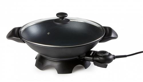 Non Communiqué Noir Domo Do8708w - Wok Électrique - 5 Litres - 2.2 Kwatt