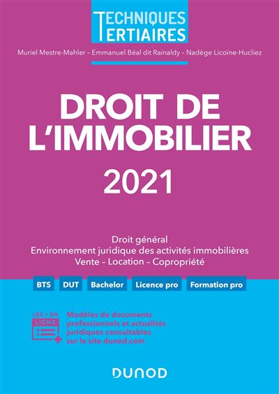 Droit de l'immobilier 2021
