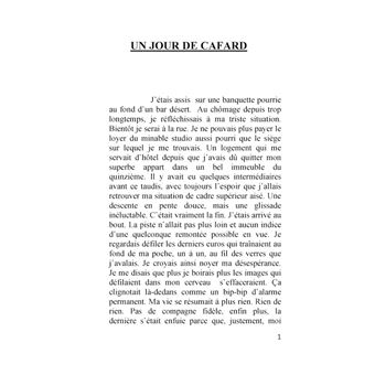 Un jour de cafard