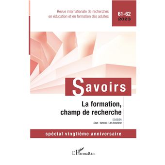 La formation, champ de recherche