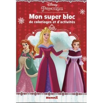 Disney Princesses Mon super bloc de coloriages et d'activités (Noël)