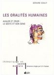 Les oralités humaines