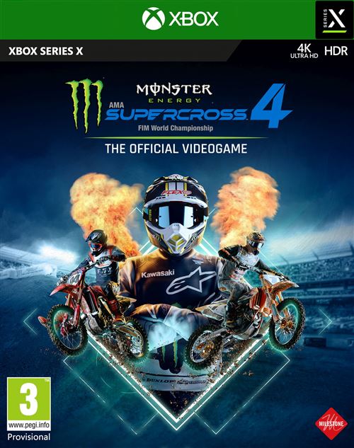 Pochette avant du jeu Monster Energy Supercross 4 - The official videogame Xbox Series X