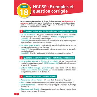 Objectif BAC Grand Oral Tle générale