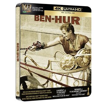 Ben-Hur - Inclus 2 Blu-ray bonus : Ben-Hur 1959 Édition Limitée SteelBook® Blu-ray 4K Ultra HD