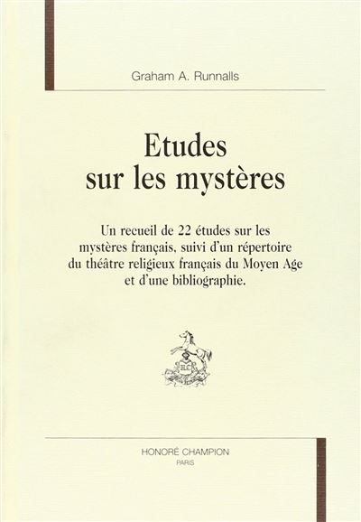 Etudes sur les mysteres