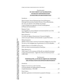 Écrire l'histoire environnementale au XXIe siècle