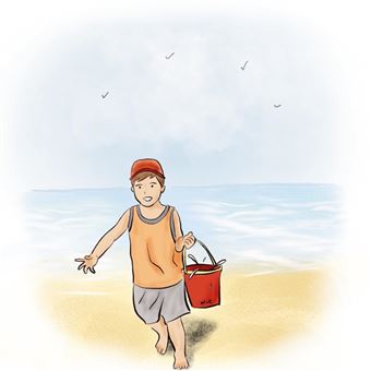 Théo et Hugo découvrent le bord de mer