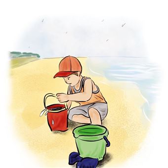 Théo et Hugo découvrent le bord de mer