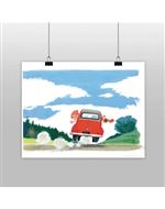 Affiche Boule et Bill L'école est Finie