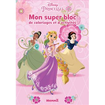 Disney Princesses Mon super bloc de coloriages et d'activités (Tiana, Raiponce, Blanche-Neige)
