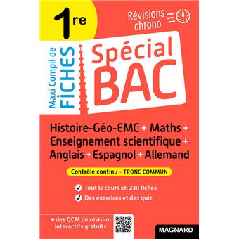 Spécial Bac Maxi Compil de Fiches contrôle continu 1re Bac 2024