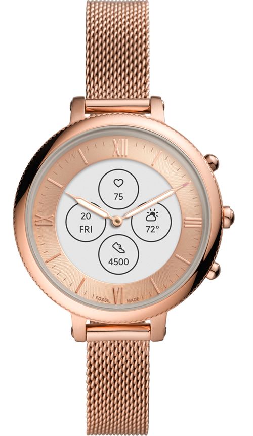 FOSSIL HYBRID HR MONROE ROSEGOLD STAINLESS STEEL FTW7039