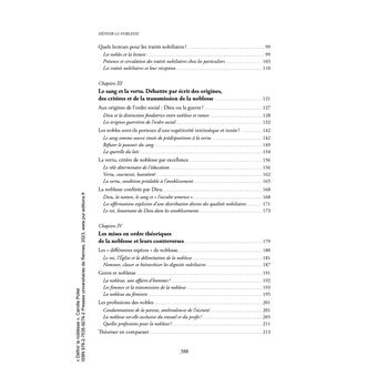 Définir la noblesse