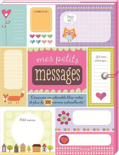 Mes petits messages un bloc-notes et plus de 300 post-it