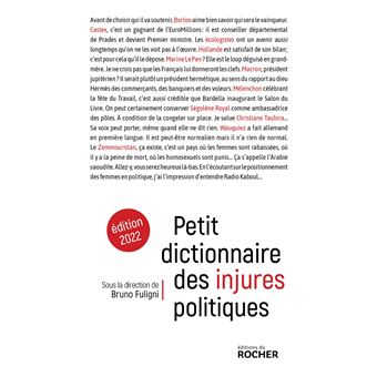 Petit dictionnaire des injures politiques