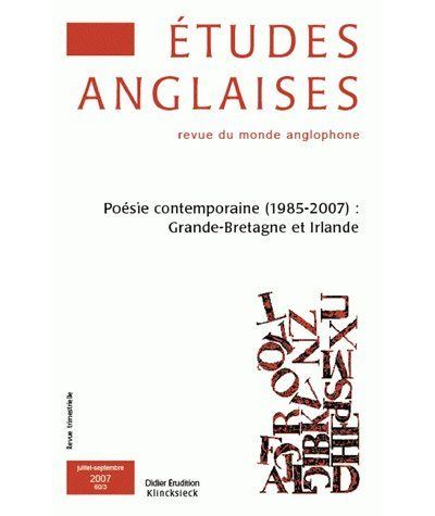 Études Anglaises - N°3/2007