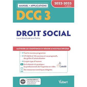 DCG 3 - Droit social : Manuel et Applications 2022-2023