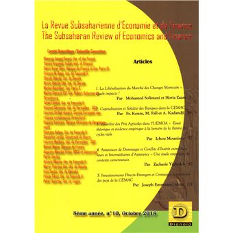 La Revue subsaharienne d'Economie et de finance