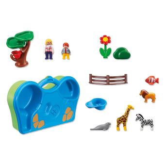 PLAYMOBIL 1.2.3. 6792 Zoo Transportable et Bassin - Playmobil