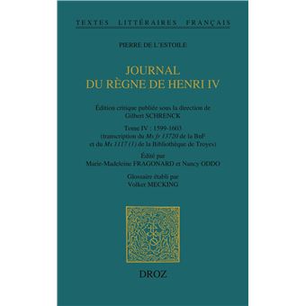 REGISTRE - JOURNAL DU REGNE DE HENRI III