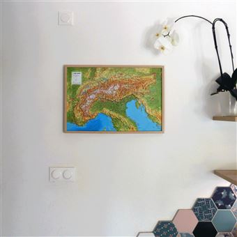 Carte en relief de l'Arc Alpin