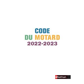 Code du motard 2022-2023 - Janvier 2022