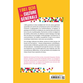 1001 QCM de culture générale