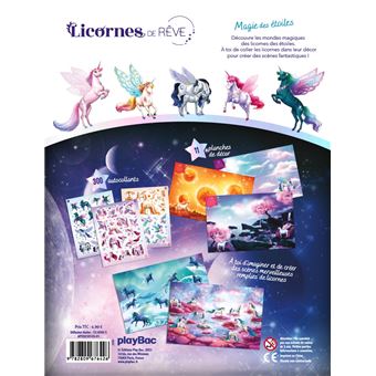 Licornes de rêve - Cahier de stickers - Magie des étoiles
