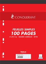 50 Feuilles feuillet mobile Seyes Oxford Conquérant7 A4 90g