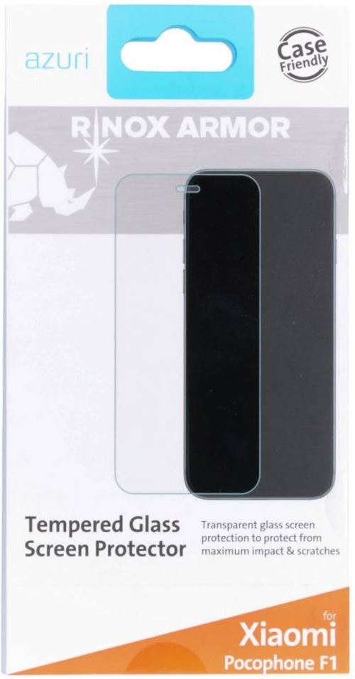 Azuri Tempered Glass Flat Rinox Armor Transparent Poco F1