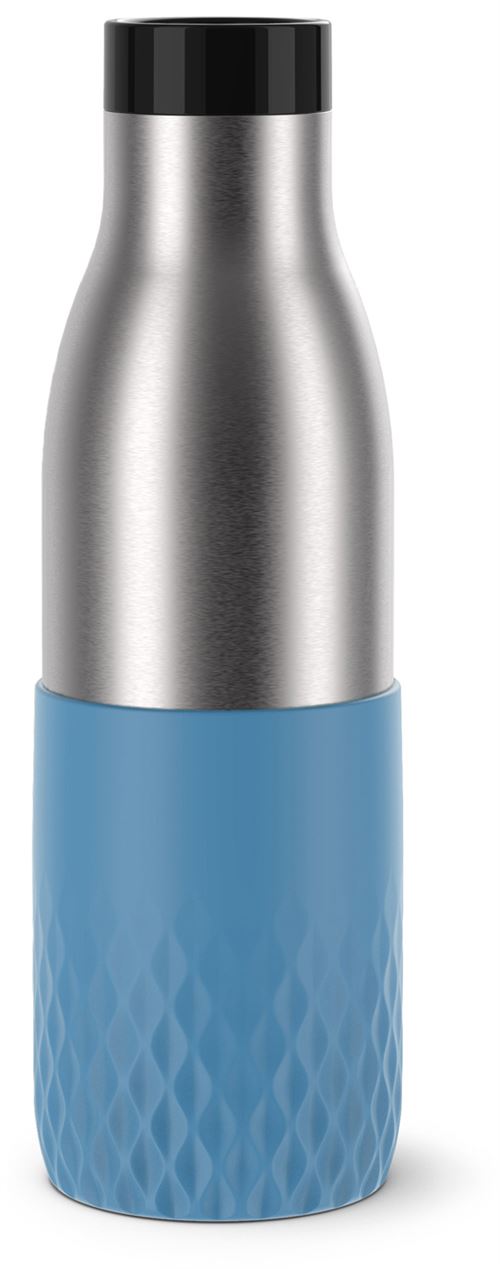 EMSA Bludrop Sleeve N3110800 Trinkflasche Fitness, Sport 500 ml Edelstahl Koralle, Edelstahl