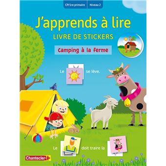 Camping à la ferme (CP/1re primaire - Niveau 2) J'apprends à lire livre de stickers