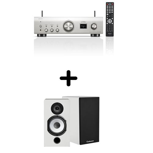 Un ampli Denon PMA 900HNE + une paire d'enceintes bibliothèque Cabasse Antigua MT322 - vue 2