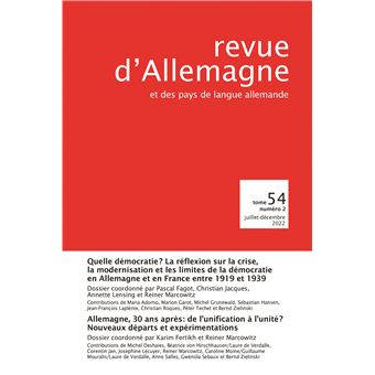 Revue d'Allemagne et des pays de langue allemande