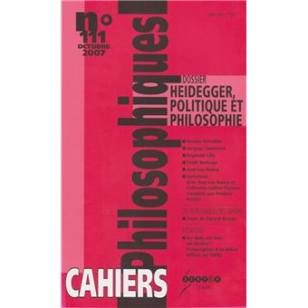 Cahiers philosophiques,111:heidegger