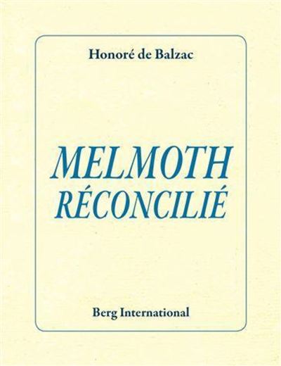 Melmoth reconcilié - Honoré De Balzac - broché