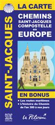 La carte des chemins de Saint-Jacques de Compostelle en Europe
