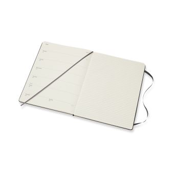 Agenda 18 Mois Semainier 2019 -20 Tres Grand Format Noir Rigide