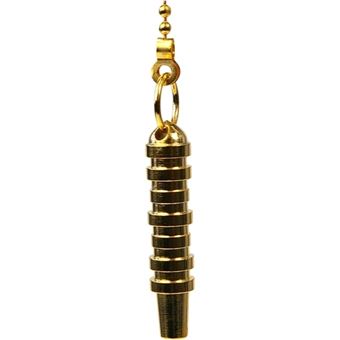 PENDULE BATISSEURS EN LAITON DORE
