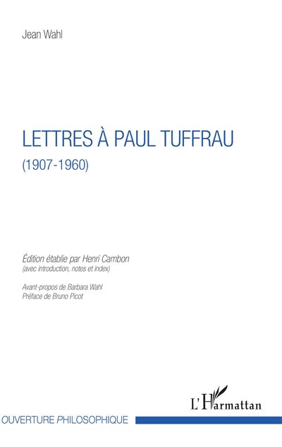 Lettres a paultuffrau 1907-1960