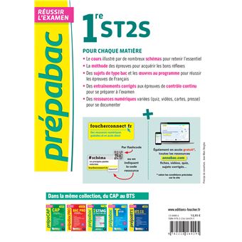 Prépabac 1re ST2S - Toutes les matières - Cours et entraînement au contrôle continu 2023