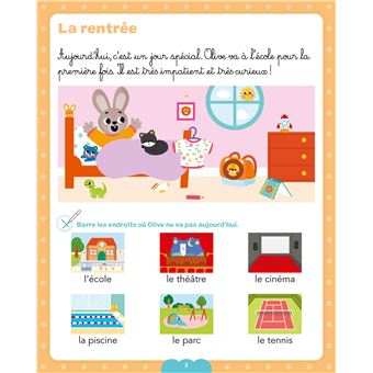 Les cahiers effaçables d'Olive - Ma journée à la maternelle