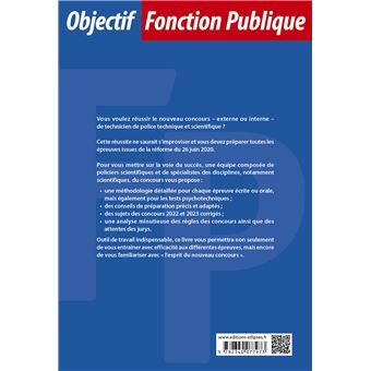 Réussir le concours de technicien de police technique et scientifique de la police nationale (concours externe et interne)