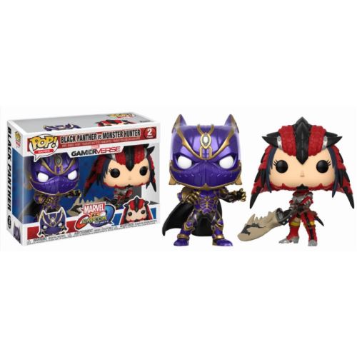Figurine Funko Pop Games Marvel vs Capcom Infinite Black Panther et Monster Hunter