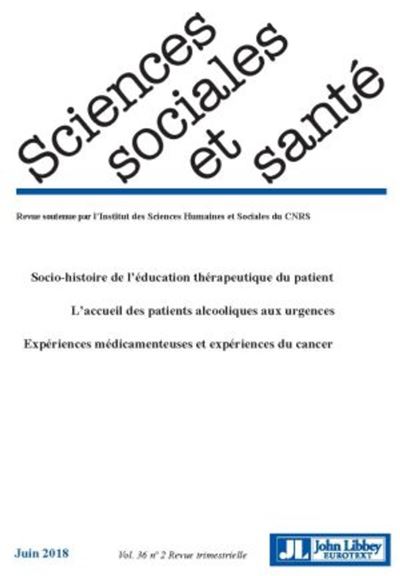 Revue Sciences Sociales et Santé. Vol 36 - Juin 2018