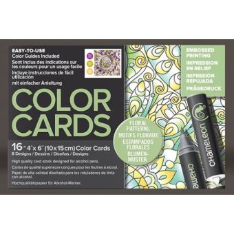 Cartes de coloriage Chameleon Motifs Floraux