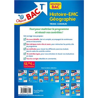 Objectif BAC Histoire-Géographie et EMC Tronc commun Tle