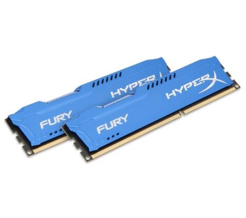 HyperX FURY - DDR3 - kit - 8 Go: 2 x 4 Go - DIMM 240 broches - 1600 MHz / PC3-12800 - CL10 - 1.5 V - mémoire sans tampon - non ECC - bleu