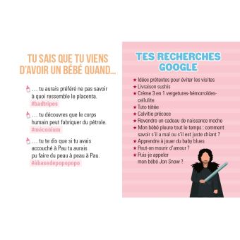 Tu sais que tu viens d'avoir un bébé quand...